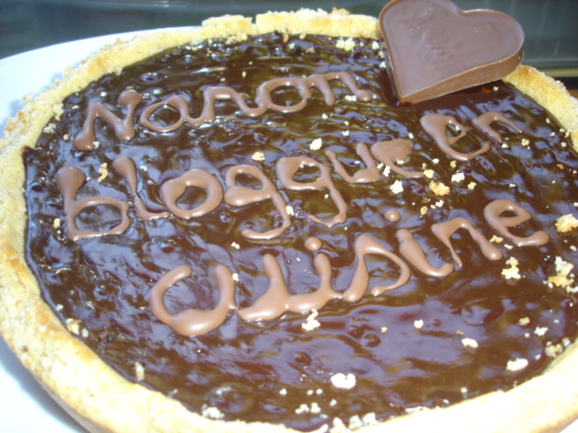 pâte à tarte sablée à la noisette ; ganache chocolat-noisette