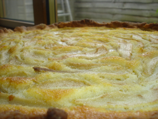 Tarte aux poires et à la crème d'amande pâte à tarte sablée amande