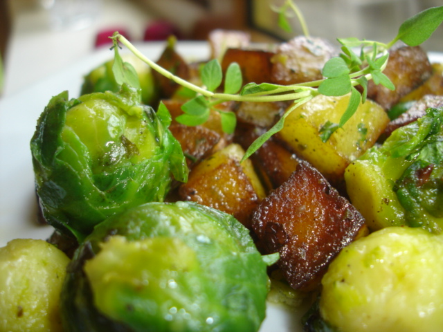 Choux de Bruxelles et pommes de terre
