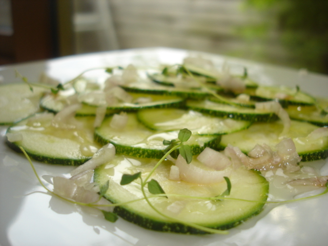 Carpaccio de courgettes Carpaccio de courgettes