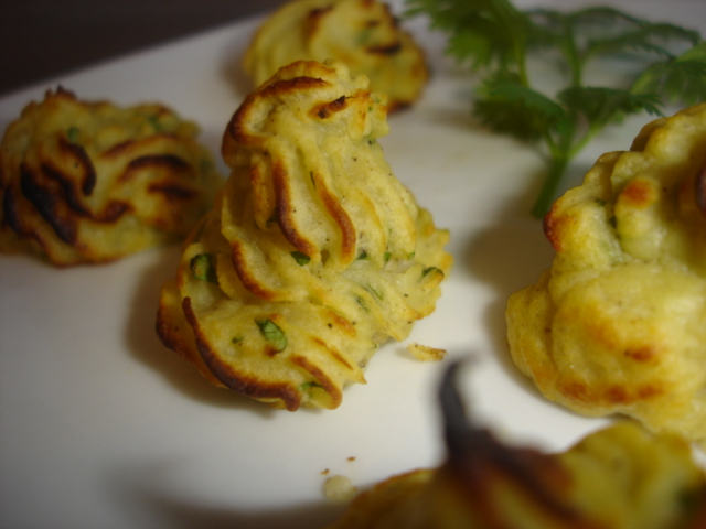 Duchesses de patates douces à la coriandre Duchesses de patates douces à la coriandre