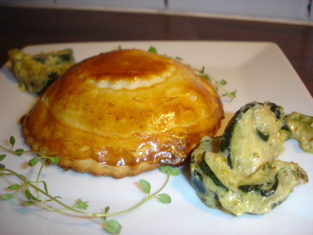 Feuilleté de courgettes, chèvre et origan Feuilleté de courgettes, chèvre et origan