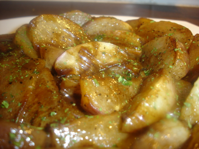 Tatin de navets au caramel de balsamique